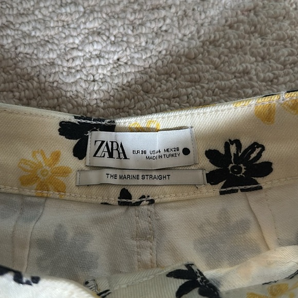Zara The Marine Off White Groovy Wide Leg Jeans - Picture 3 of 5